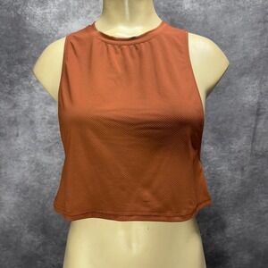 Lululemon Muscle Love Crop Tank Top Size 2 Dark Terracotta Workout Training